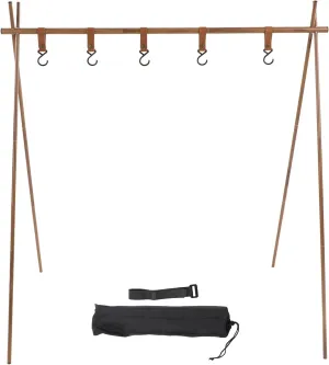 JEOZBM Camping Hanging Rack, Aluminum Alloy Foldable Portable Campsite Storage Rack for BBQ Party Picnic