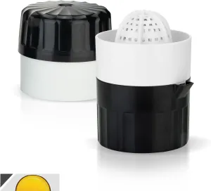 Juice Press • Citrus Press for Fresh Fruit/Vegetable Juices • Juicer with Juice Container • Manual Lemon & Orange Press • Citrus Juicer • Fruit Squeezer • Color: Black