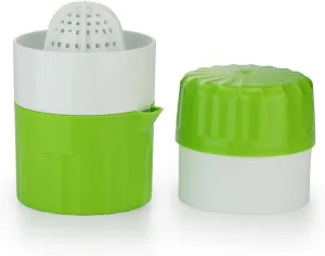 Juice Press • Citrus Press for Fresh Fruit/Vegetable Juices • Juicer with Juice Container • Manual Lemon & Orange Press • Citrus Juicer • Fruit Squeezer • Color: Green