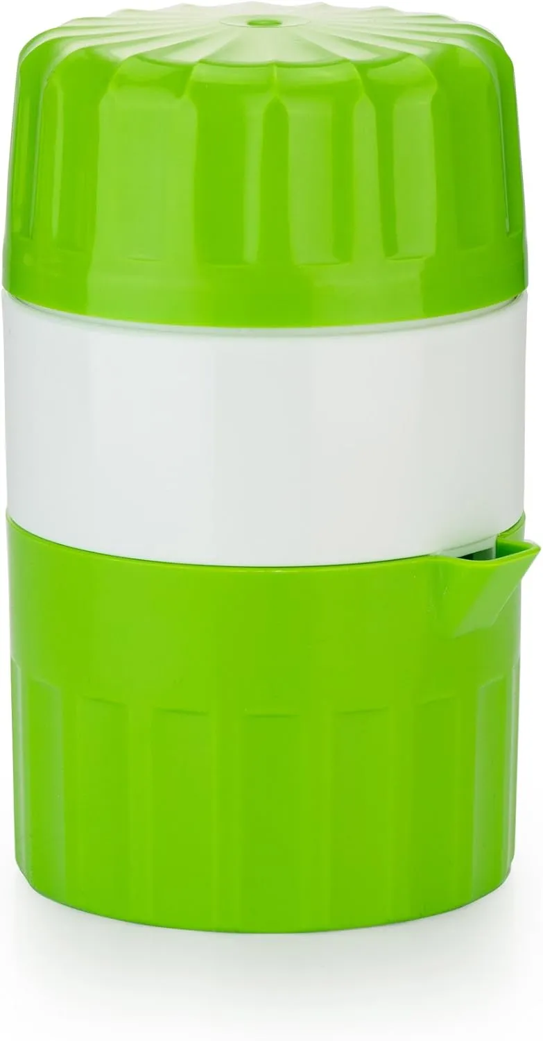 Juice Press • Citrus Press for Fresh Fruit/Vegetable Juices • Juicer with Juice Container • Manual Lemon & Orange Press • Citrus Juicer • Fruit Squeezer • Color: Green