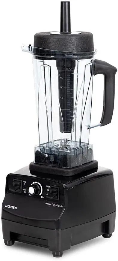 JURGEN BM-2000 Heavy Duty Commercial Blender with 68 Oz BPA-Free Jar, Variable Speed Control, Stainless Steel Blades for Smoothies, Juices, Soups, Ice Crushing