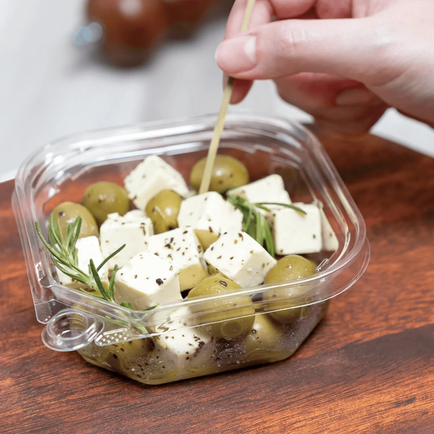 Karat PET Tamper-Resistant Clear Food Containers - Leak-Proof, BPA Free Plastic Dessert Containers, Perfect for Take Out and Retail, with Pull Tab Lock - Case of 400 (8oz)