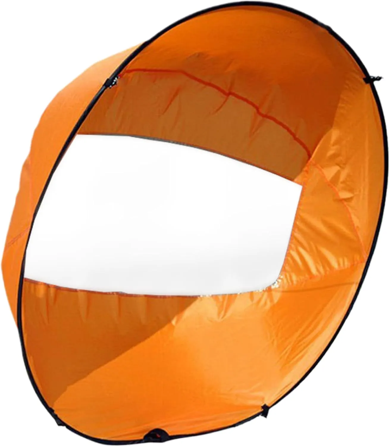 Kayak Sail, 42inch Kayak Wind Sail with Clear Window, Foldable Paddle Board Sail, Kayak Sun Shade Canoe Sail for Kayak Boat Sailboat Canoe (Orange)