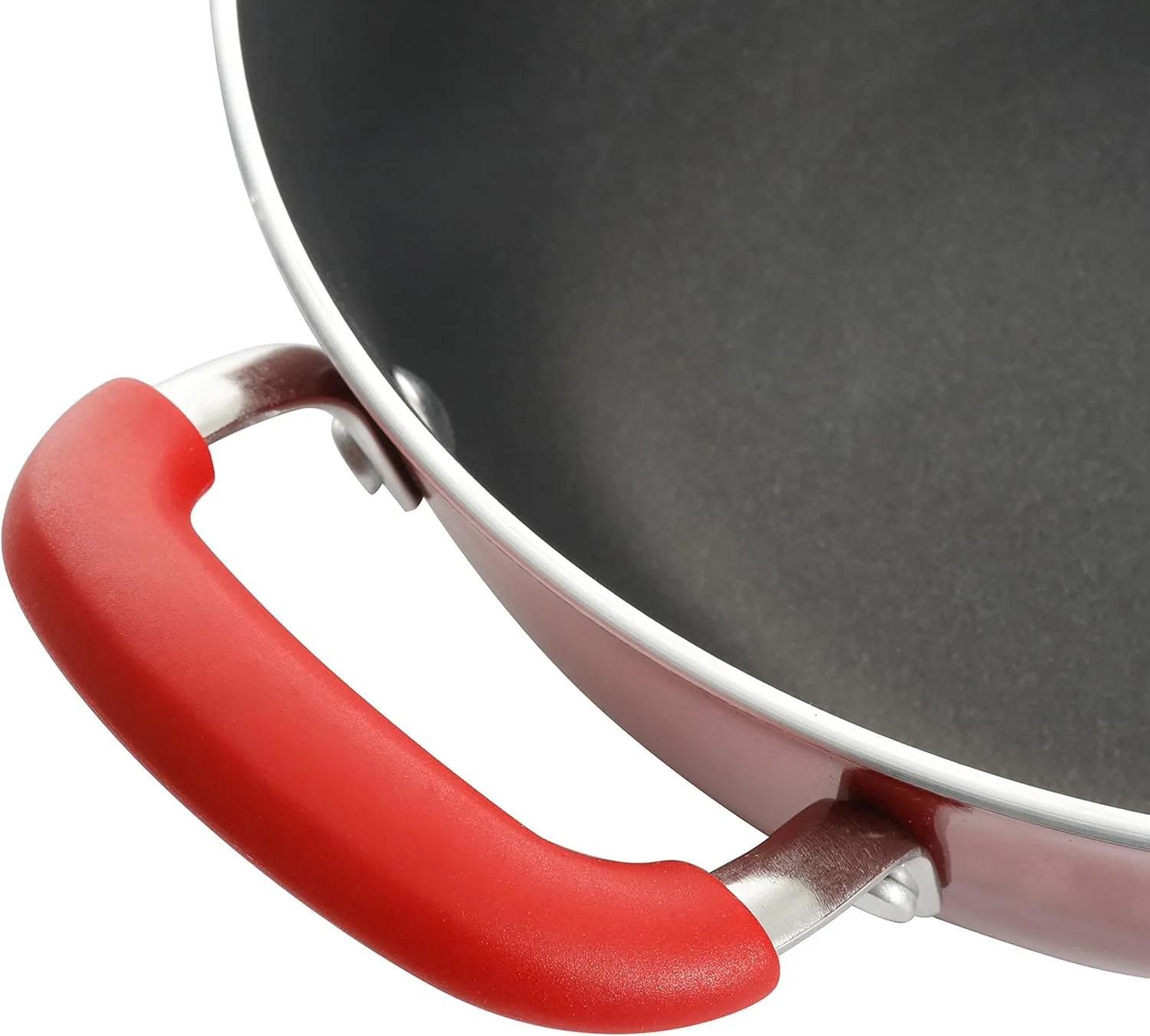 Kenmore Elite Andover Nonstick Platinum Forged Aluminum Cookware Set, 10-Piece, Red Gradient