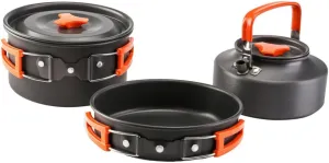 KICHOUSE 1 Set Outdoor Cookware Lightweight Aluminium Alloy Camping Cooking Pots for Hiking Picnic and Travel Durable Portable Kettle and Utensils for People