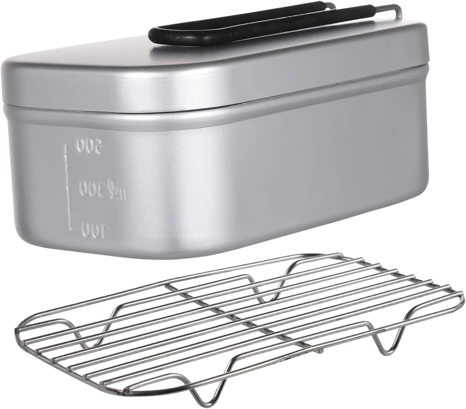 KICHOUSE Lunch Ware Set 2pcs Aluminum Lunch Boxes Portable Pot Outdoor Camping Aluminum Lunch Box for Student