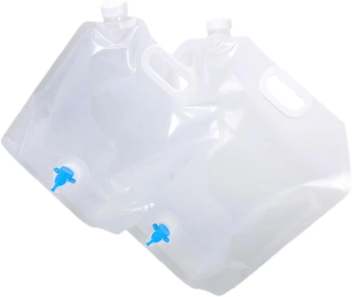 KICHOUSE Professional Water Storage Bags 2pcs Collapsible Camping Water Pouch Pe Pet Outdoor Supply