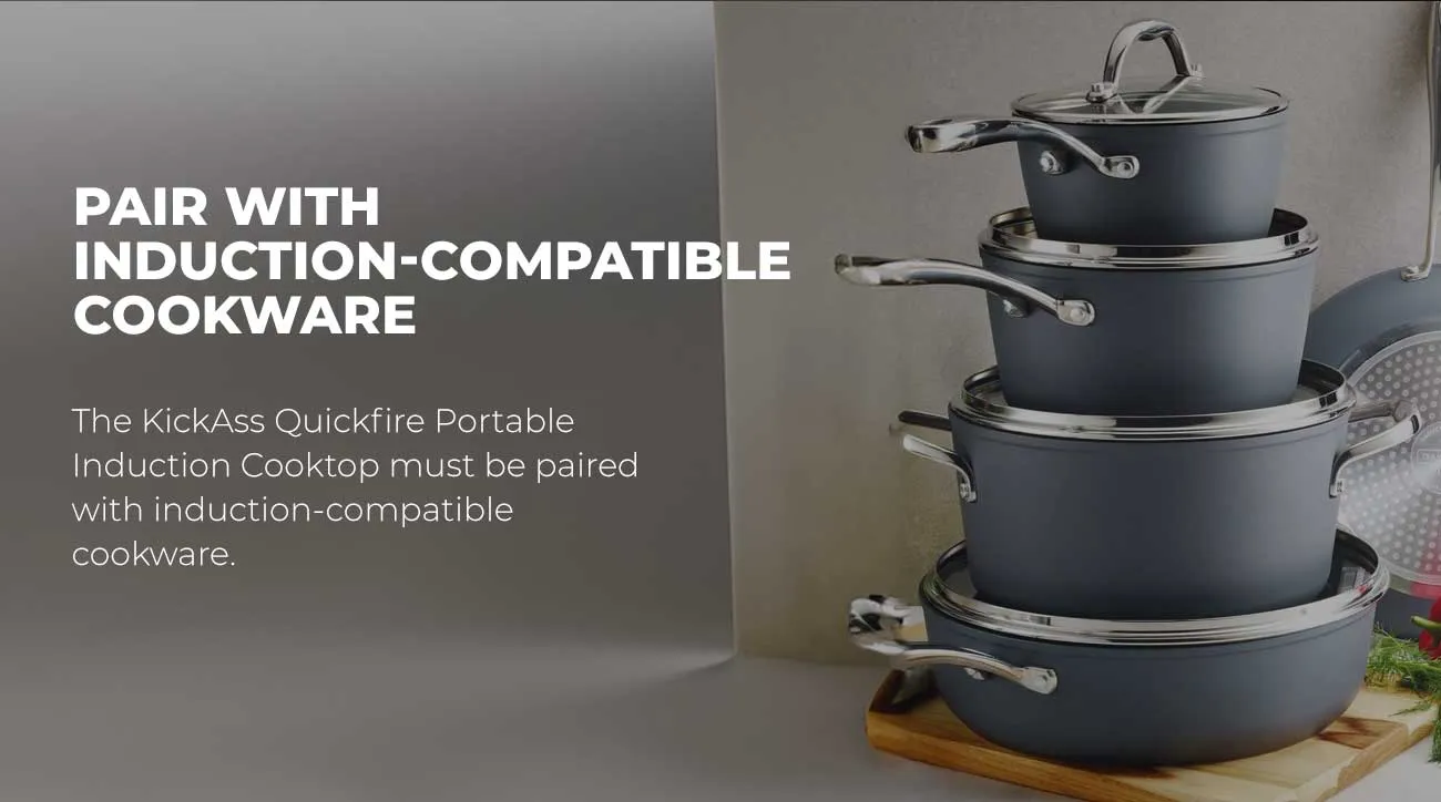 KickAss Quickfire 2000W Portable Induction Cook top