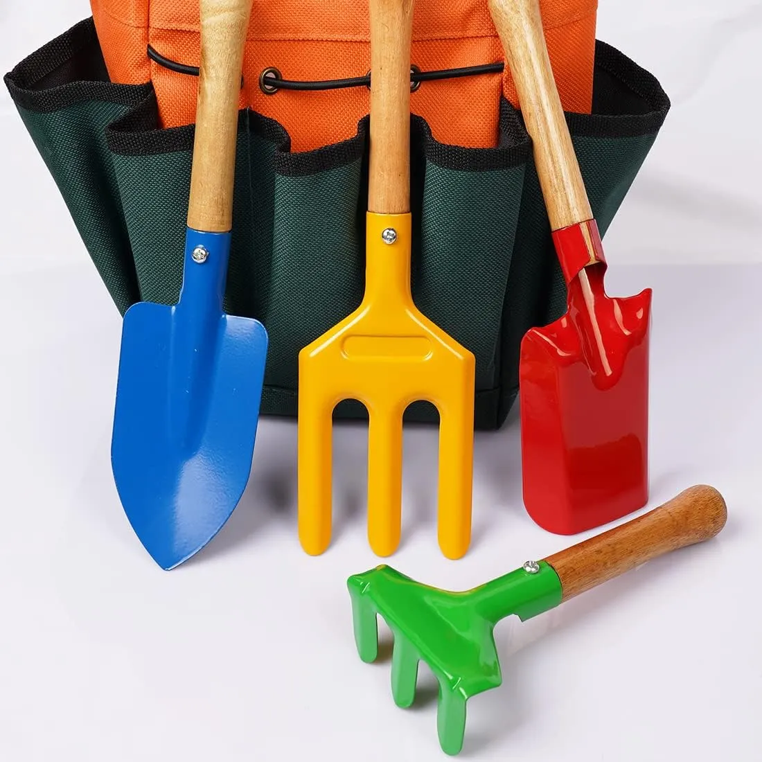 Kids Gardening Tool Set – Gardening Tools Kit Includes Shovel, Rake, Fork Trowel, Children's Garden Kit with Sun Hat, Apron, Gloves, Tote Bag, Sprayer and Bucket, Outdoor Play Toys Gift for Kids