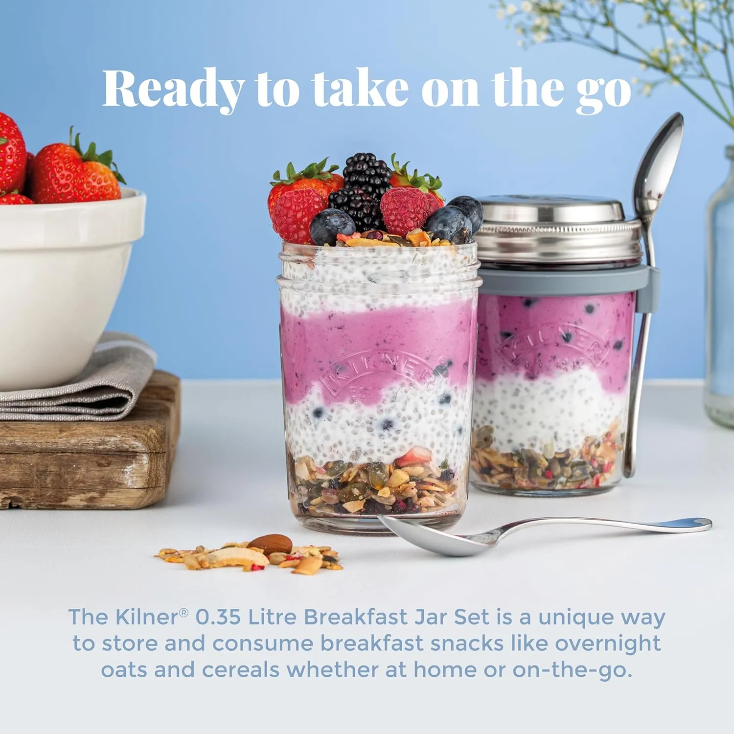 Kilner Parfait & Overnight Oats Breakfast Jar Set