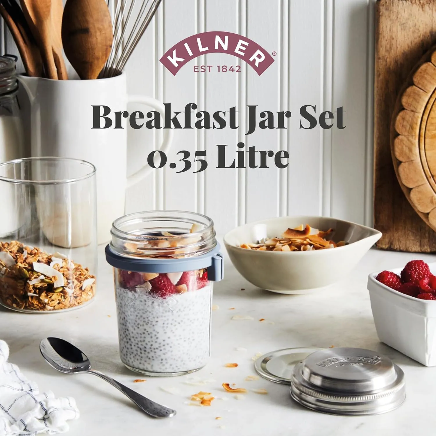 Kilner Parfait & Overnight Oats Breakfast Jar Set