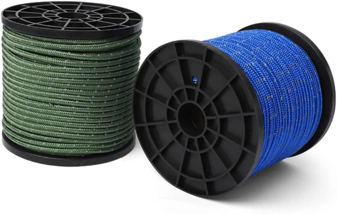Kisangel 1 Roll Tent Reflective Rope Tent Tie Down Outdoor Tent Tying Ropes Camping Tarp Rope Tent Ropes Tent