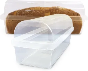 Kitchen Discovery Plastic Bread Box Container Preserve Bread Up To 5 Days and Keep Flavor and Freshness - Bread Box Plastic Storage
