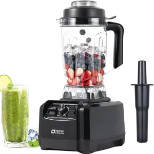 Kitchen in the box 68 OZ Professional High Performance Countertop Blender with Stainless Steel Blades, BPA Free Large Capacity Blender for Smoothies, Ice Crush, Milkshake (Black)