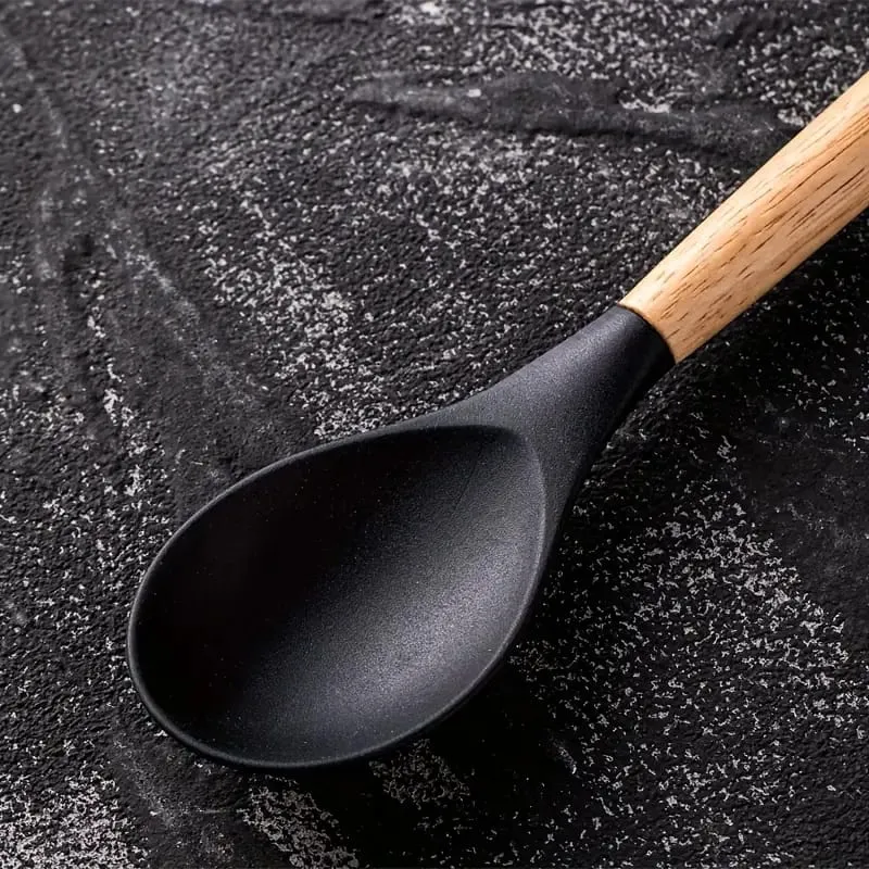Kitchen Spoon Utensil Set, 5 Pcs Silicone Spatula Cooking Set