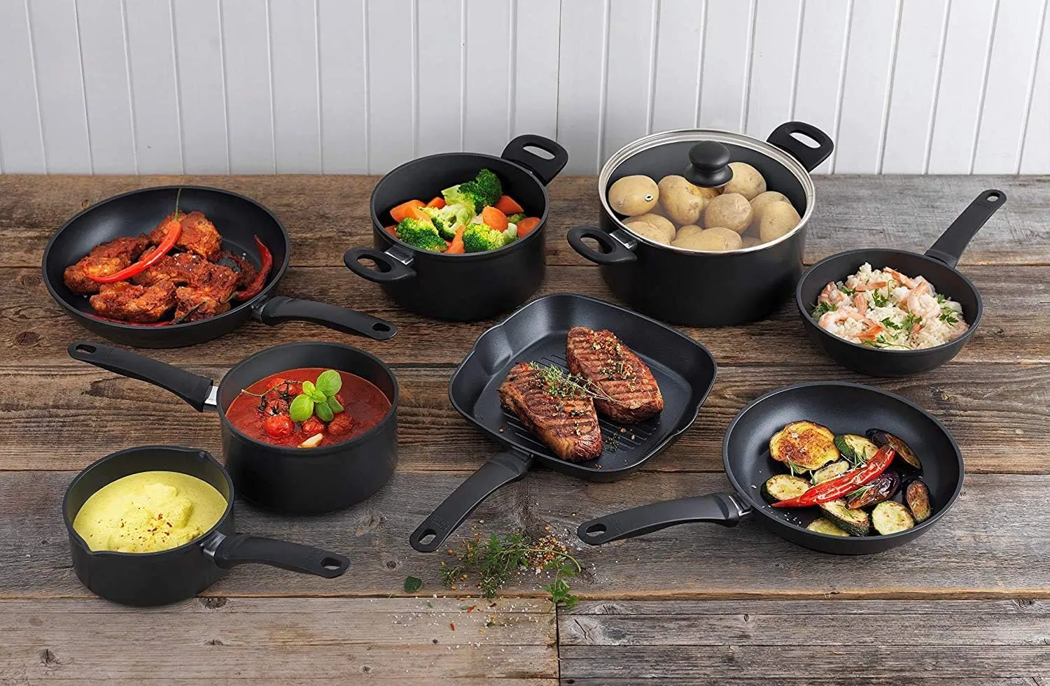 Kuhn Rikon Easy Induction Non Stick Aluminium Frying Pan with Bakelite Handle 24cm. Nonstick Frying Pan Induction Safe Pan. Oven Safe and Dishwasher Safe. Lifetime Kuhn Rikon Cookware Guarantee. Black