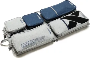 Lancer Tactical Lay/Lax Tactical Satellite Collapsible Expanded Transformable Soft Gun Case Outdoor Container-type Airsoft Pistol Rifle Gun Bag Cotton fabric Multiple Accessory Space 30 inch Navy Gray