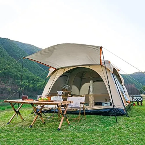 Large Family Tents for Camping 8-12 Person with Living Area, Portable Instant Tent with Removable Rainfly, Waterproof, Big Automatic Tent for Outdoor