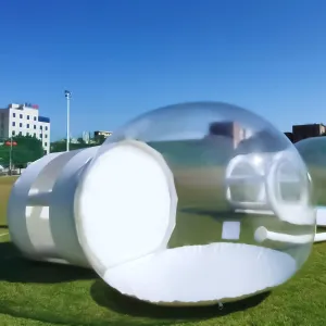 Large Inflatable Bubble House 3m PVC Outdoor Bubble Tent for Camping Bubble Tent W/Blower & Pump 5 Person Transparent DIY House Backyard Camping Bubble Tents for Travel,Parties,Afternoon Tea