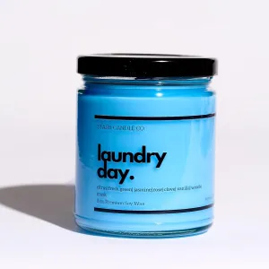 Laundry Day Candle, Fresh Linen Scented Candle, Handpoured in California, 8oz