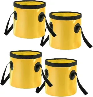 LEIYAN Folding Bucket 4 Pcs Collapsible Outdoor Bucket Bag Portable Travel Basin 20L Heat Preservation Waterproof Tub for Foot Soaking Bath,Fishing,Hiking Camping,Washing Dish