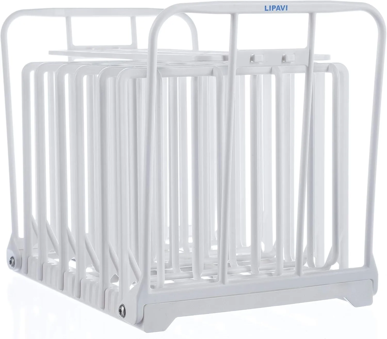 LIPAVI N15X Sous Vide Rack with Anti Float - Adjustable, Collapsible, Ensures even warming with Sous Vide Cooking - White Polycarbonate with 316L Stainless steel weights - Fits C15 Container