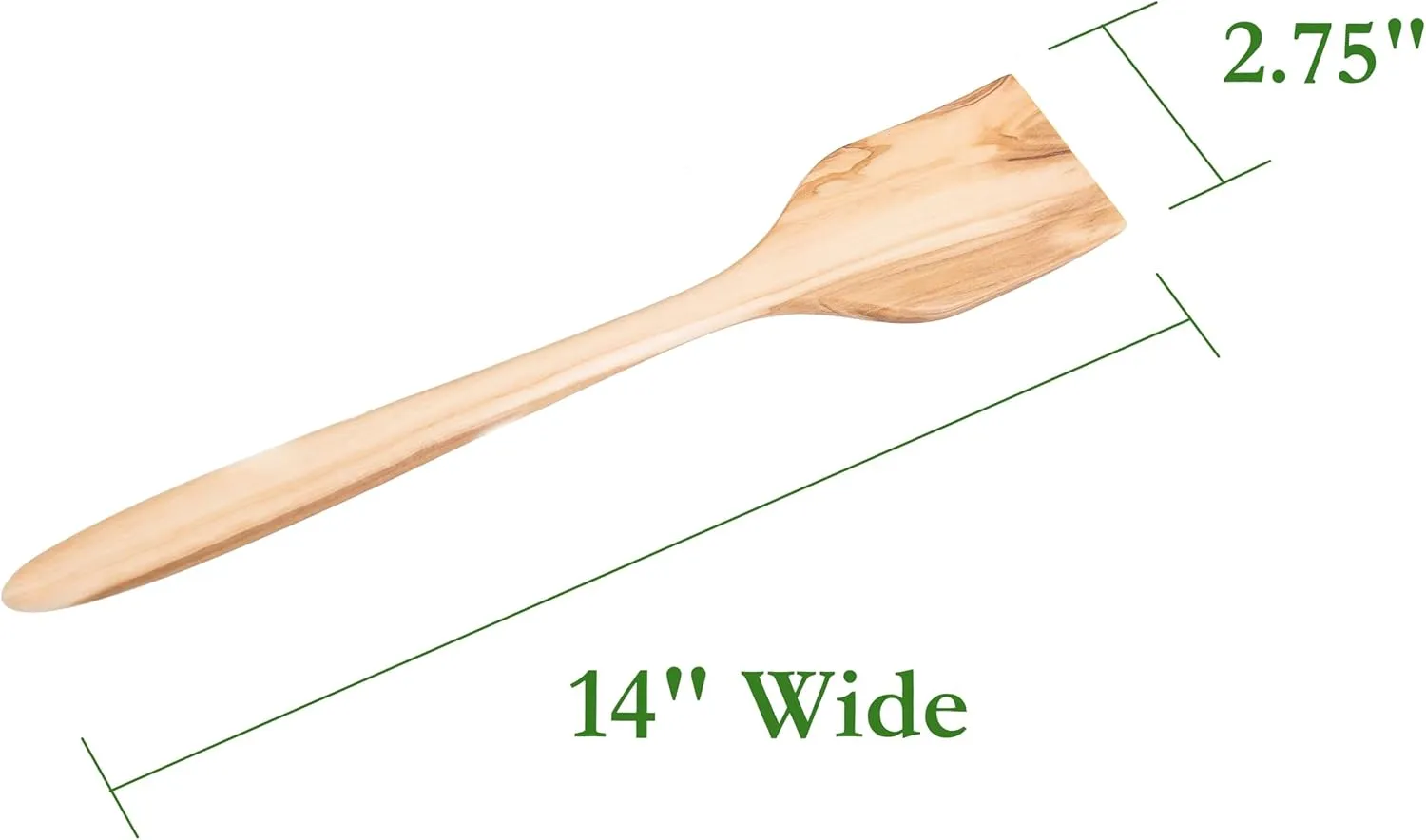 Lipper International Olive Wood Spatula for Cooking, Mixing, and Serving, 14" Long