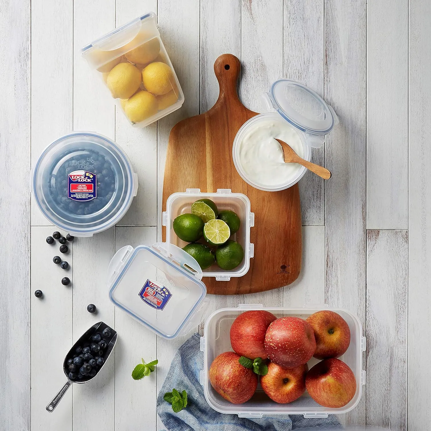 LOCK & LOCK Easy Essentials Food Storage Container Set, 4-Piece -Clear