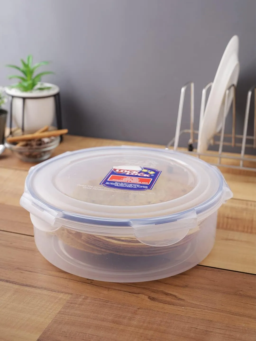 Lock & Lock Round Storage Container - Clear, 2.5 L