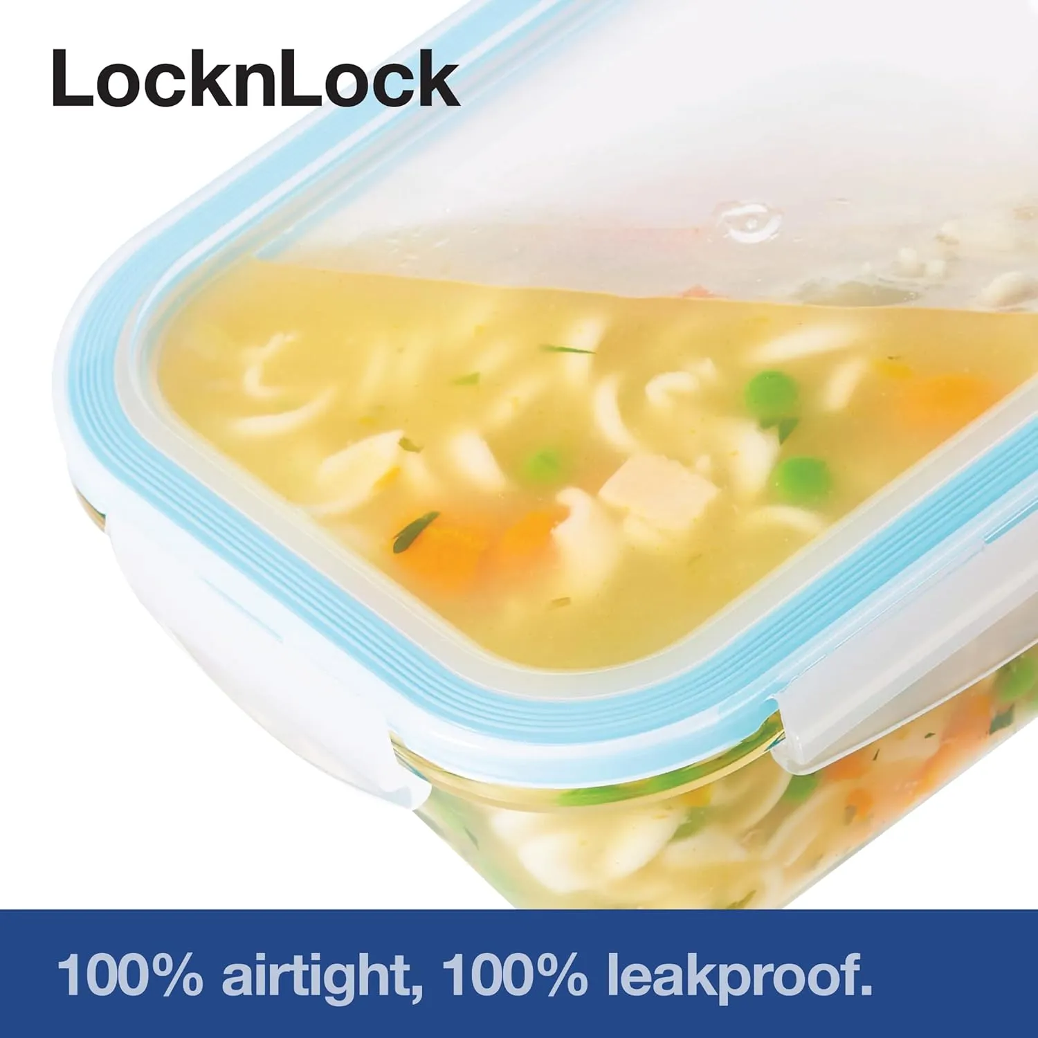 LocknLock Purely Better Glass Square Baker/Food Storage Container with Lid, 8 Inch x 8 Inch, Clear
