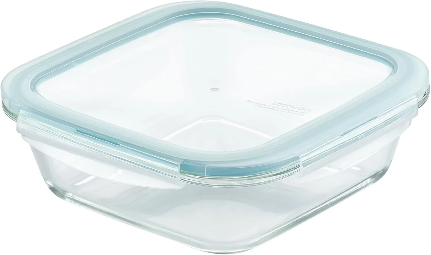 LocknLock Purely Better Glass Square Baker/Food Storage Container with Lid, 8 Inch x 8 Inch, Clear