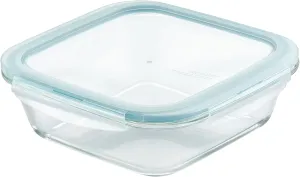 LocknLock Purely Better Glass Square Baker/Food Storage Container with Lid, 8 Inch x 8 Inch, Clear