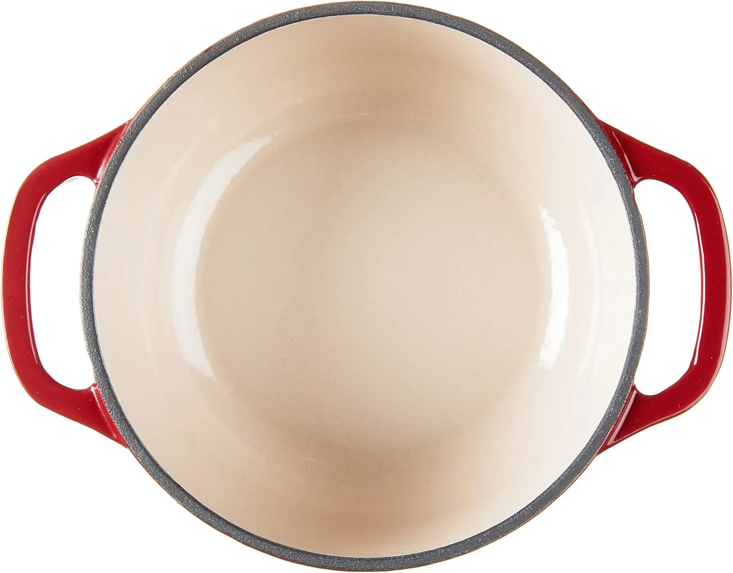 Lodge 1.5 Quart Enameled Cast Iron Dutch Oven with Lid – Dual Handles – Oven Safe up to 500° F or on Stovetop - Use to Marinate, Cook, Bake, Refrigerate and Serve – Red