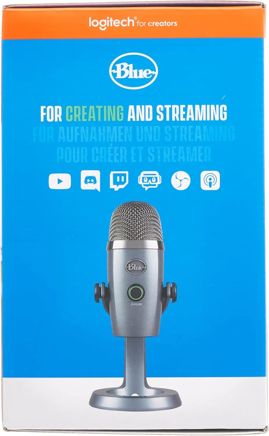 Logitech for Creators Blue Yeti Nano USB Microphone for Gaming, Streaming, Podcasting,Twitch, YouTube, Discord, Recording for PC and Mac, Plug & Play - Shadow Grey