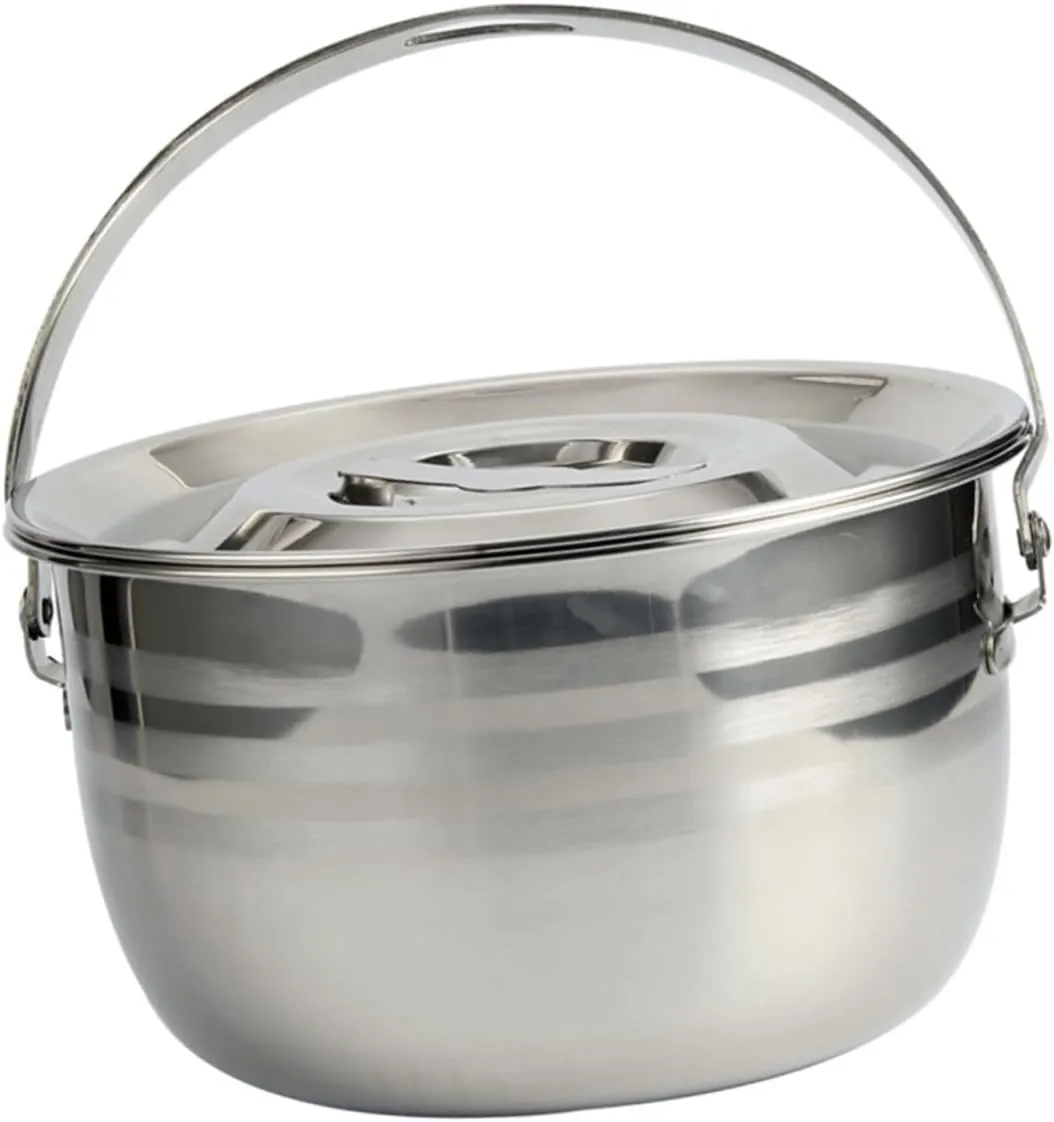 Luxshiny 1pc Non-stick Thicken Camping Stew Pot Home Kitchen Cookware Easy to Use