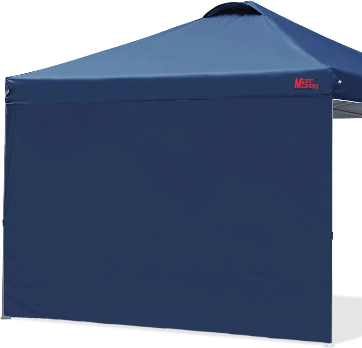 MASTERCANOPY Durable Pop-up Canopy Tent with 1 Sidewall (10'x10',Navy Blue)