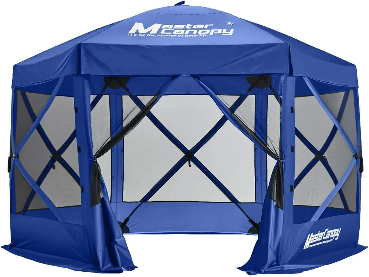 MASTERCANOPY Escape Shelter Screen House Outdoor Camping Tent for 6 Sides Canopy(10x10, Blue)