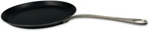Mauviel M'Cook SB 5-Ply Polished Stainless Steel Crepe Pan With Brushed Cast Stainless Steel Handle, 11.8-in, Made In France