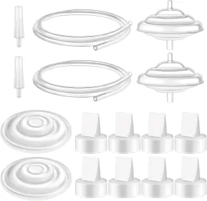 Maymom Pump Parts and Tubing Adapter Compatible with Spectra S1 S2 9 Plus Synergy Gold Breastpump Replace Backflow Protector Membrane Duckbill Valve Tube Not Original Spectra Replacement Pump Parts.
