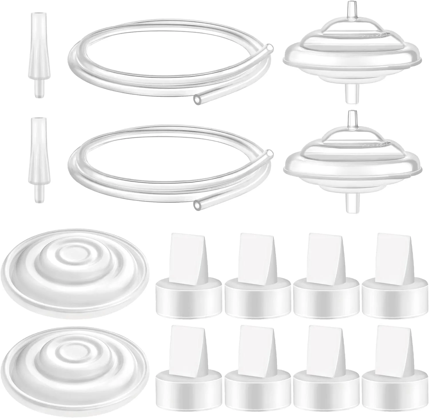 Maymom Pump Parts and Tubing Adapter Compatible with Spectra S1 S2 9 Plus Synergy Gold Breastpump Replace Backflow Protector Membrane Duckbill Valve Tube Not Original Spectra Replacement Pump Parts.
