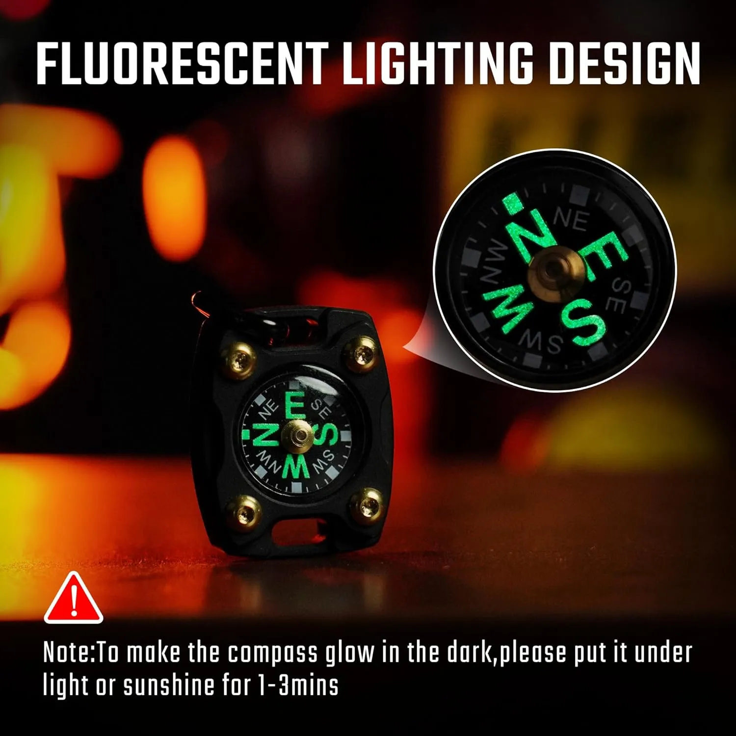 MecArmy CMP/CMP2 Mini Compass- Meaningful Graduation Birthday Gifts for Men Women, EDC Titanium/Brass/Copper Pocket Compass for Hiking SurvivaI, IPX5 Waterproof, Glow in The Dark, Necklace Pendant