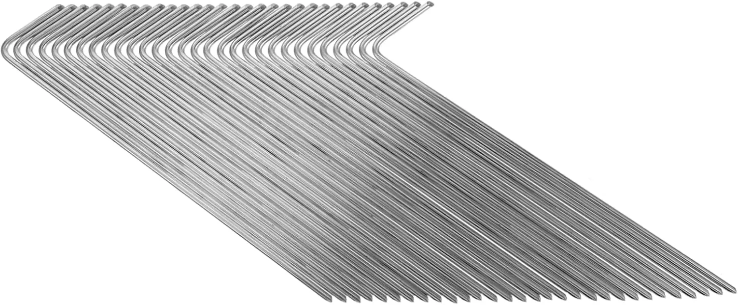 MERRYHAPY 30pcs Large Tent Pegs Heavy Duty Ground Stakes for Pop up Tent Professional Camping Stakes