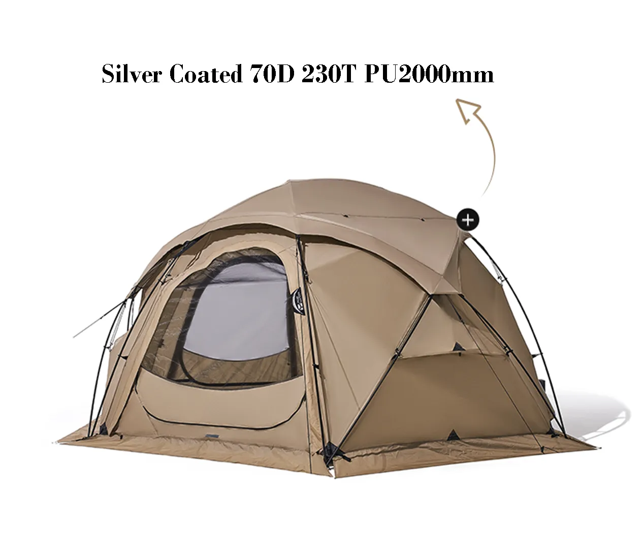 Mobi Garden Commander 185 3- 4 person - Khaki