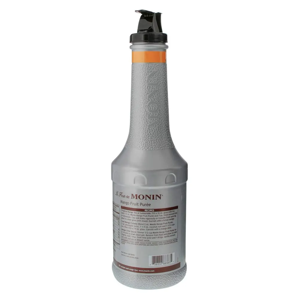 Monin - Mango Purée, Tropical and Sweet Mango Flavor, Natural Flavors, Great for Teas, Lemonades, Smoothies, and Cocktails, Non-GMO, Vegan, Gluten-Free (1 Liter)