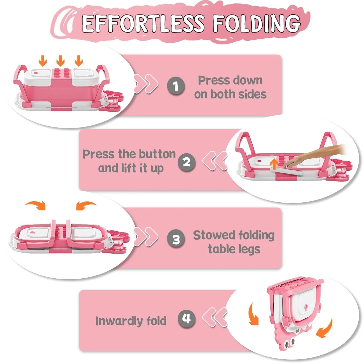 MoreFeel Collapsible Baby Bathtub for Newborn with Thermometer & 1 Hooded Towel & 1 Soft Floating Cushion,Portable Travel Bathtub with Drain Hole, Durable Foldable Baby Tubs for Infants to Toddler