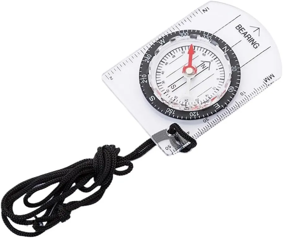 Multifunctional 35MM Portable Compass High Transparent Compass Scale Map Ruler Survival Guide Needle