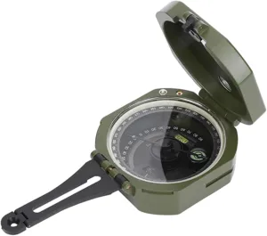 Multifunctional Geological Compass, High Accuracy, Luminous Survival Compass with Magnetic Declination Adjuster for Orienteering