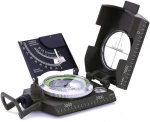 Multifunctional Outdoor Survival Compass, Waterproof Geological Compass for Camping, Hiking & Navigation with Fluorescent Dial