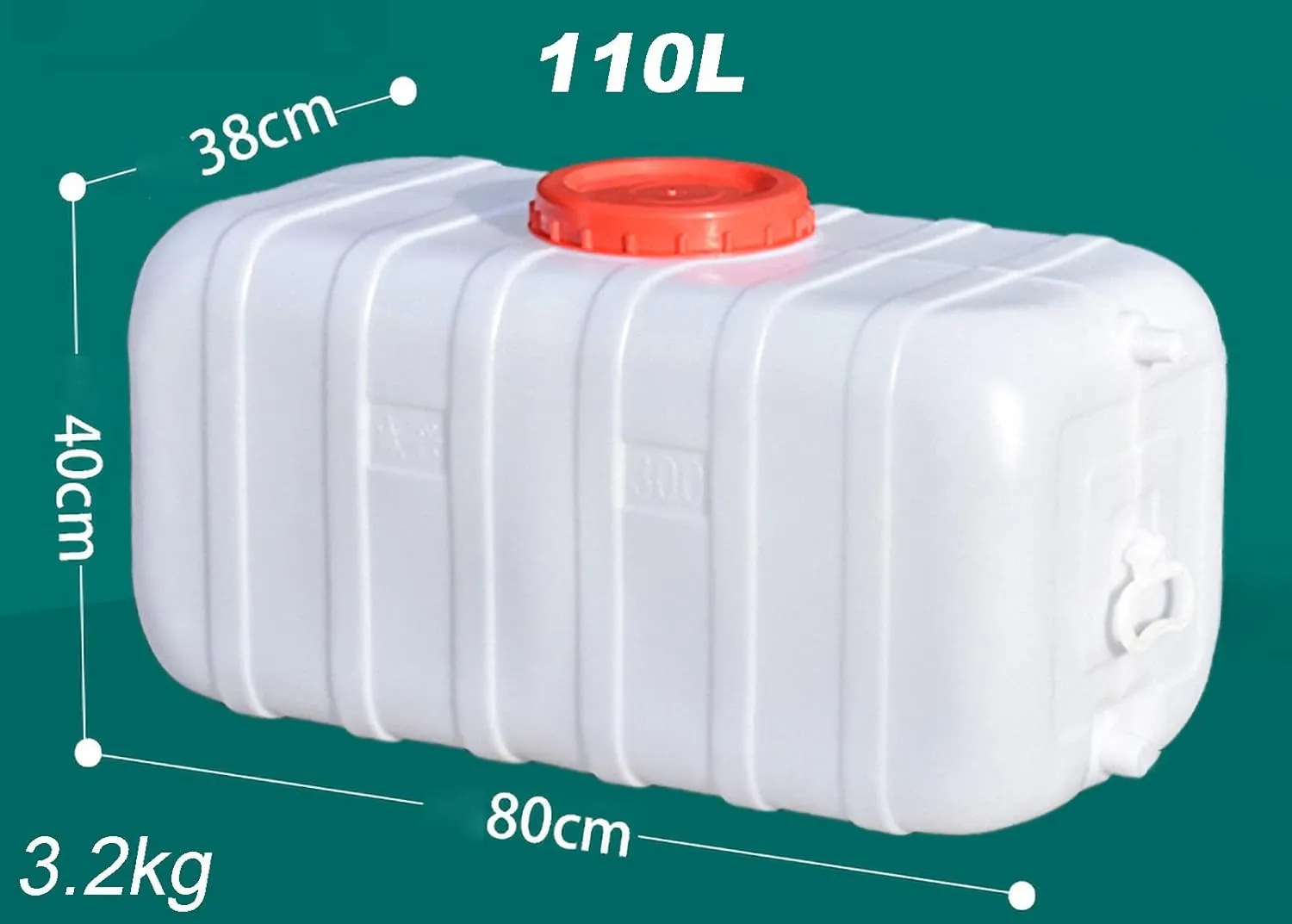 NAKAN Large Plastic Water Container, Water Tank, BPA Free, Suitable for Outdoor Sports, Hiking, Camping, Picnic, Travel and BBQ(Color:110L)