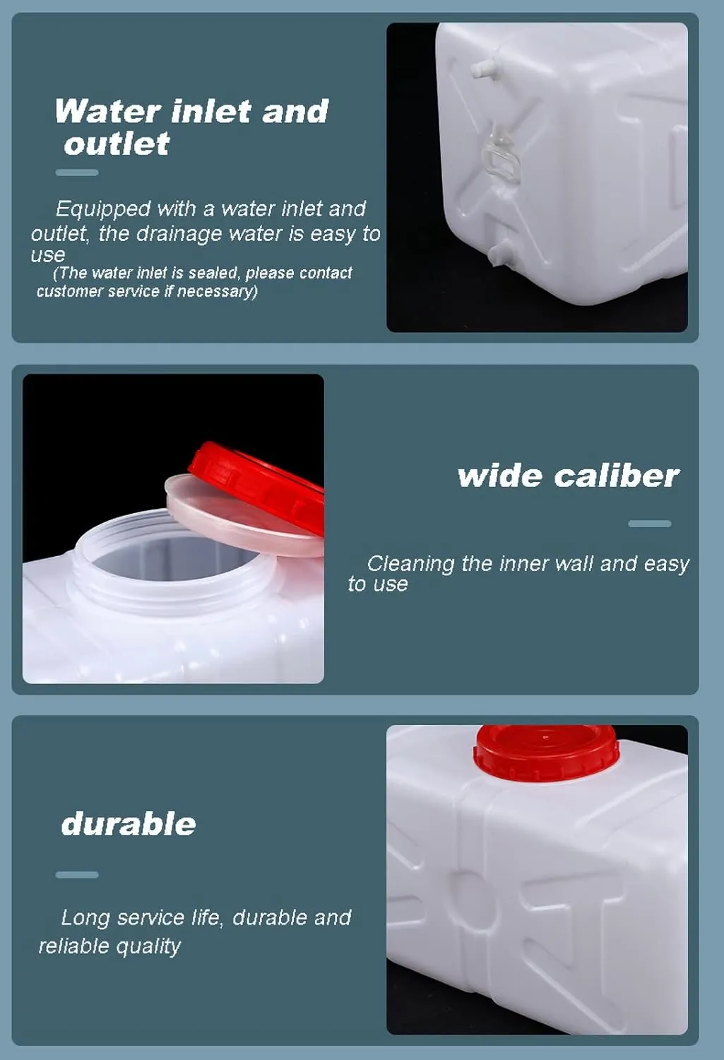NAKAN Large Water Container with Faucet, Multifunctional Water Tank, Suitable for Camping and Hiking Water Storage Tanks(Color:75L)